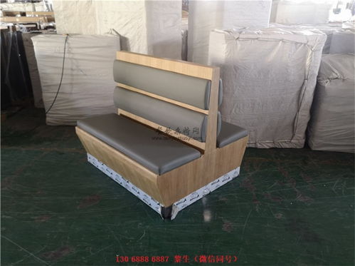 【江门粉面店家具定做-钢木结构靠墙卡座沙发】- 