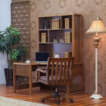 中式实木书房家具 卡斯拉木书桌书椅实木书桌椅